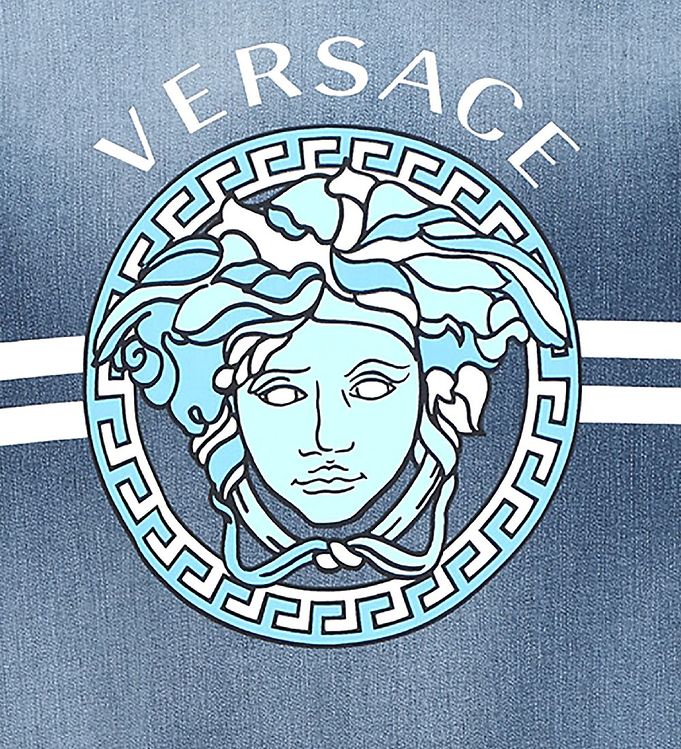 Versace Sweatshirt - Logo/Medusa - Medium Blue/White