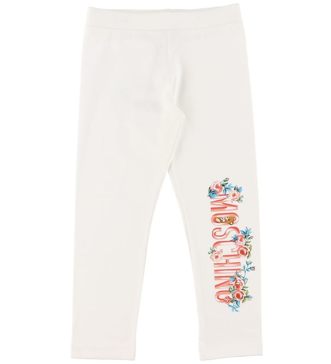 Moschino Leggings Cloud M. Text/blommor
