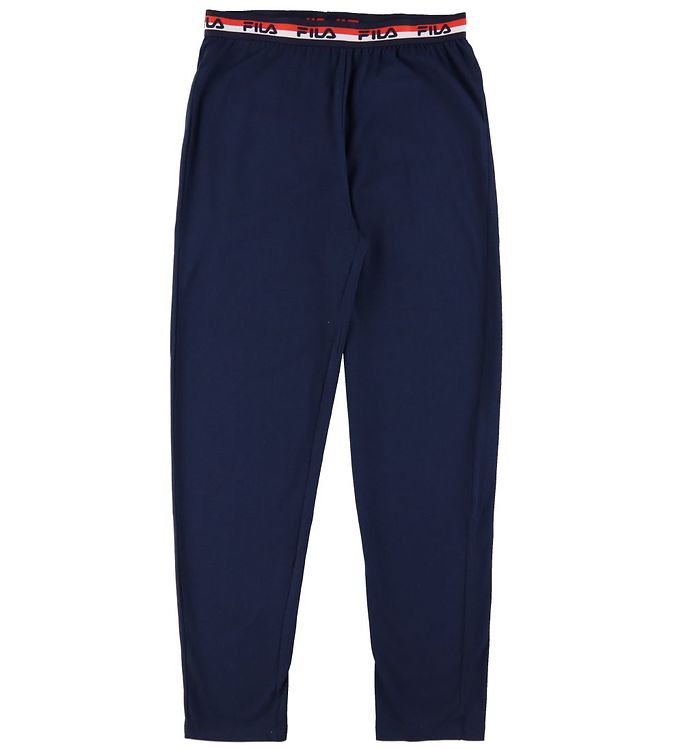 Fila Ensemble de Pyjama Blanc Marine av. Logo