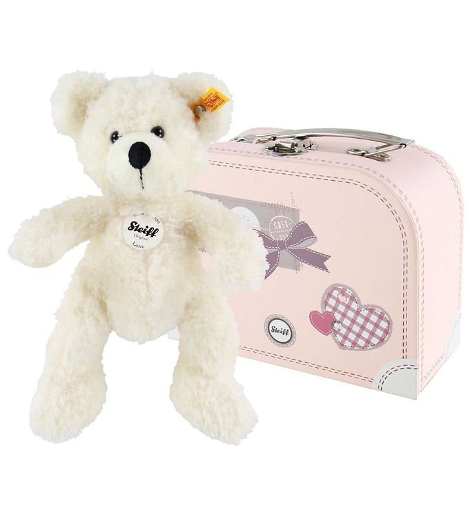 Steiff Peluche en Valise en Carton - Lotte - 28 cm - White