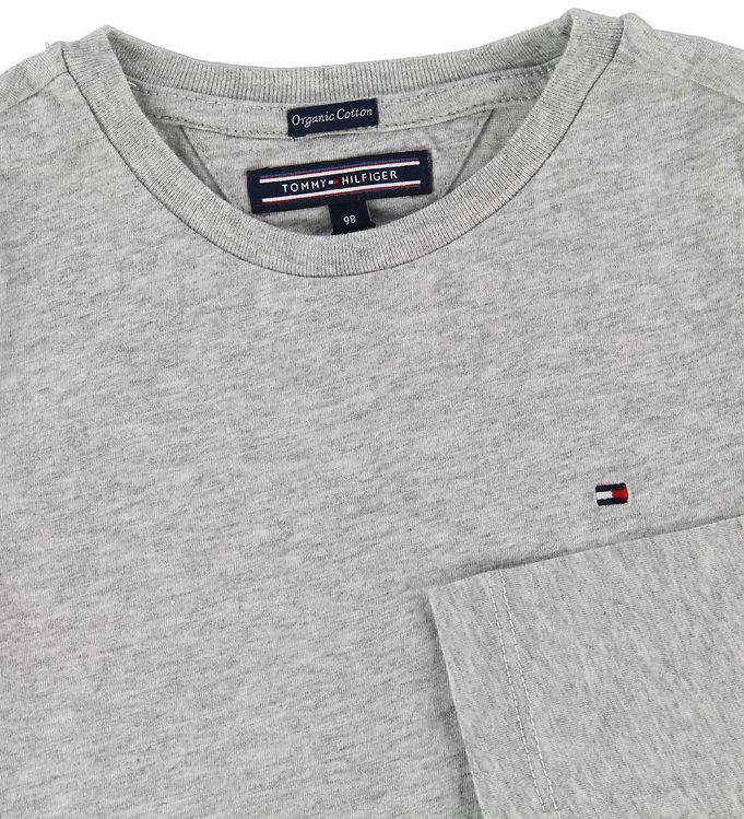 Vred udlejeren oversættelse Tommy Hilfiger Long Sleeve Top - Basic - Grey Heather