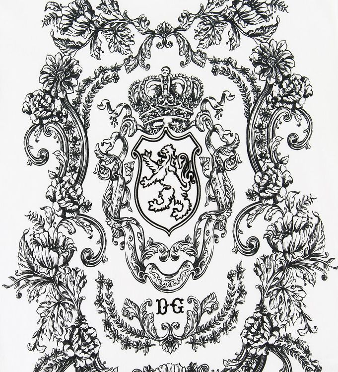 Dolce & Gabbana T-shirt - Ivory w. Pattern » Cheap Shipping