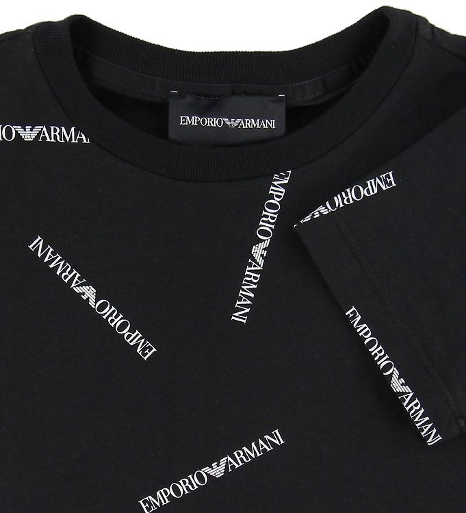 Emporio Armani T-shirt - Black w. Logo » Cheap Delivery
