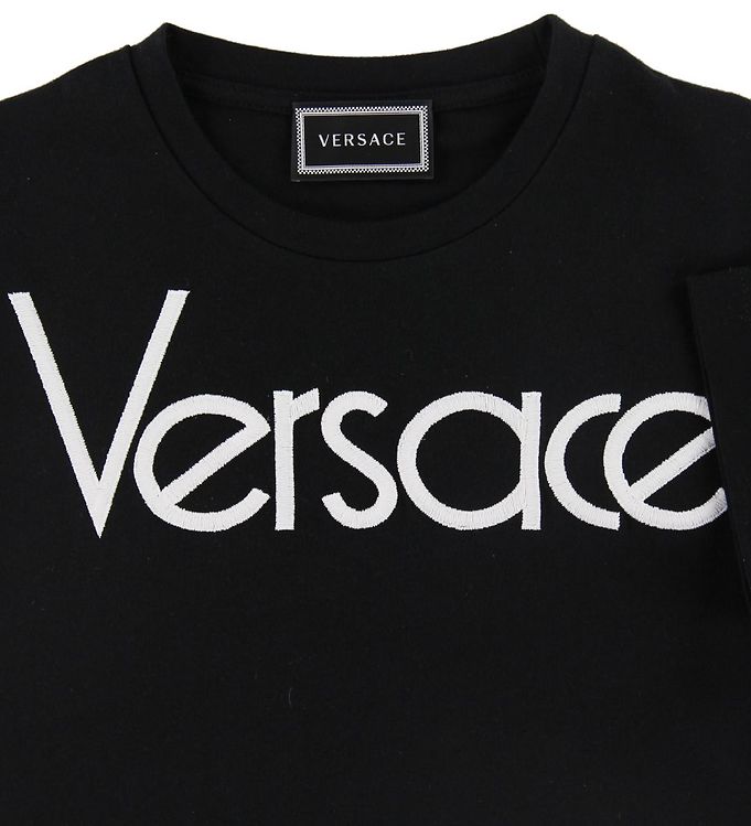 VERSACE LOGO T-SHIRT, Black