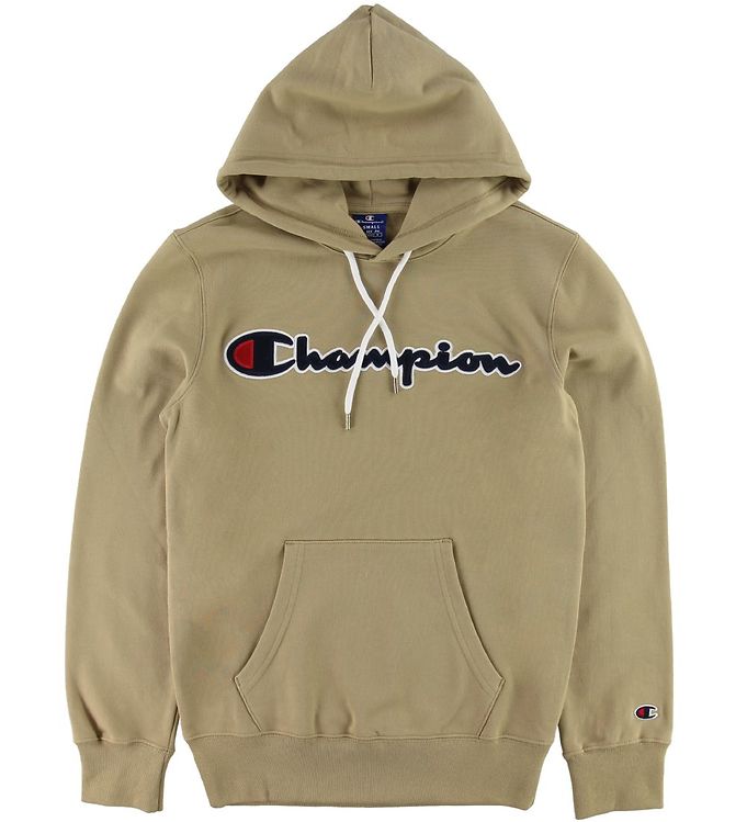 Tilfredsstille Garanti udstilling Champion Fashion Hoodie - Khaki w. Logo » Quick Shipping