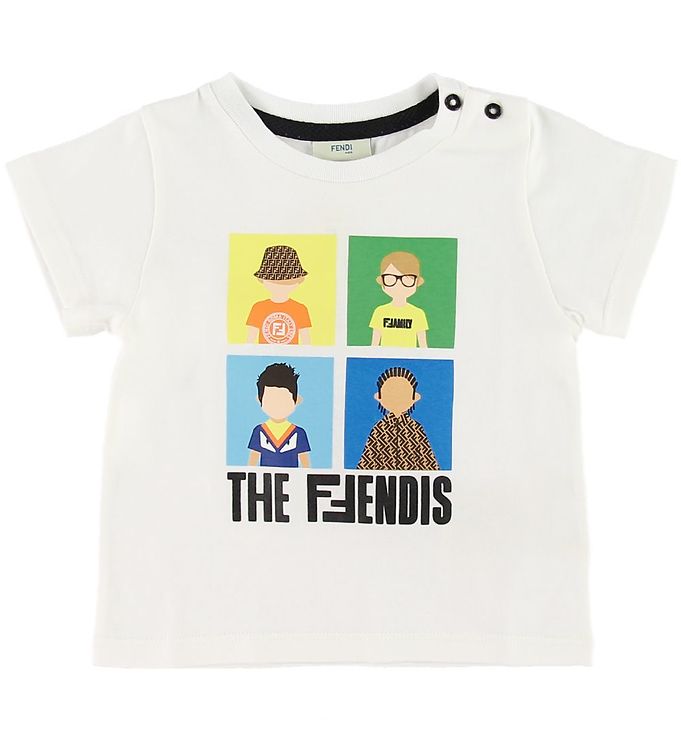 Fendi T-shirt - White w. Fendi Family 