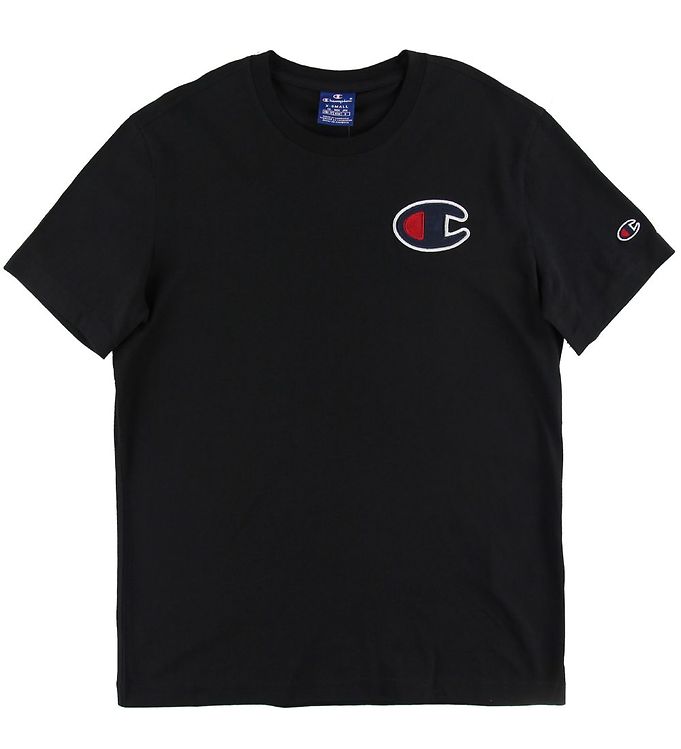 Integrere Indsigtsfuld Studerende Champion Fashion T-shirt - Black w. Logo » Shoes and Fashion