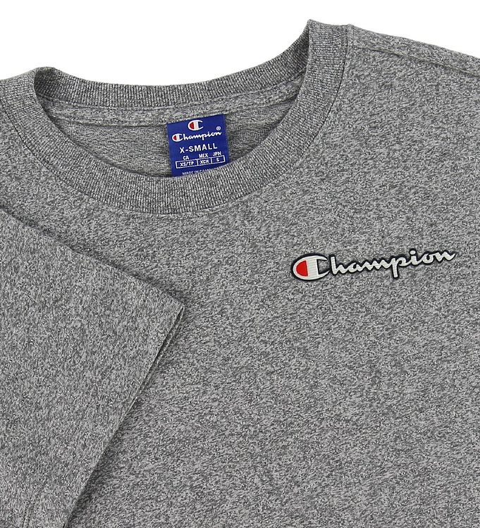 Champion Fashion T-shirt - Grey Melange w. Logo » Quick Shipping