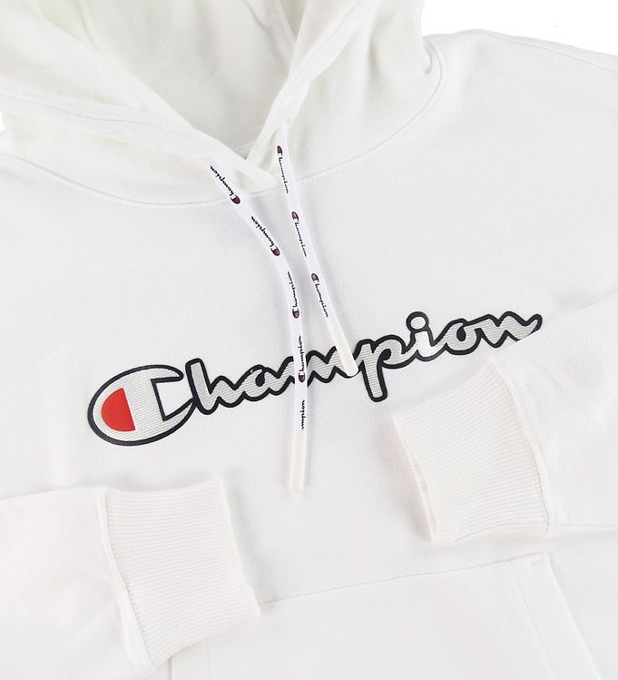 Drivkraft servitrice skære Champion Fashion Hoodie - White w. Logo » New Styles Every Day