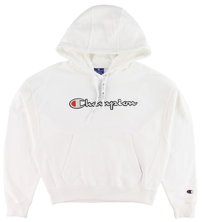 Champion Fashion Hoodie - White w. Logo Order Now
