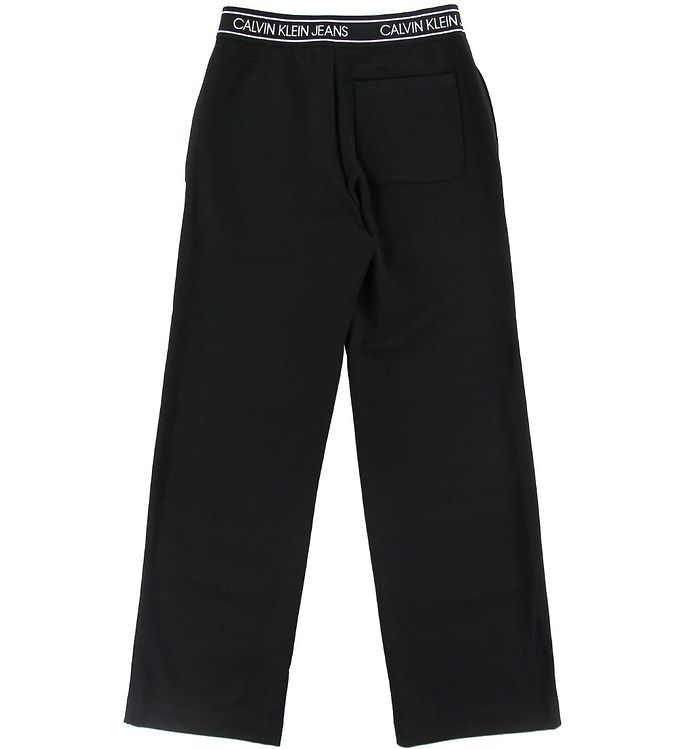 Peregrino Bañera Privación Calvin Klein Waistband Wide Punto Pants - Black » Cheap Shipping