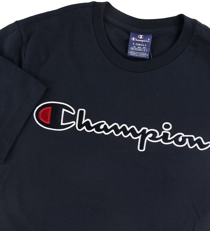 Champion T-shirt - Navy w. Logo » Cheap Delivery