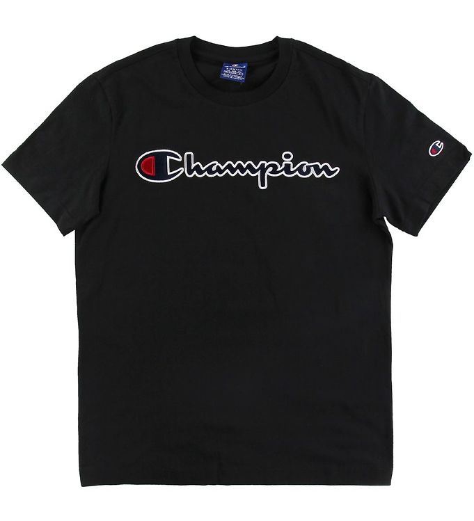 Champion Fashion T-shirt - Black w. Fast Shipping