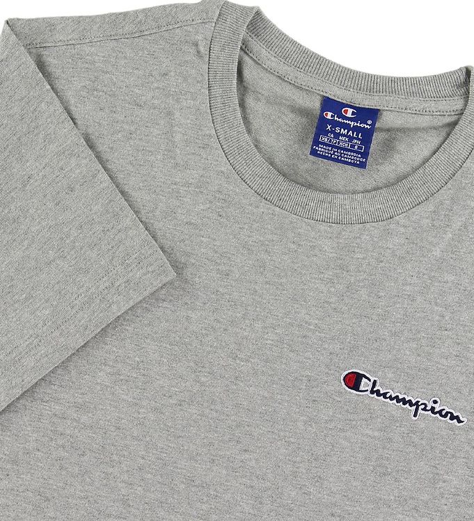Champion Fashion T-shirt - Grey Melange w. Logo » Online