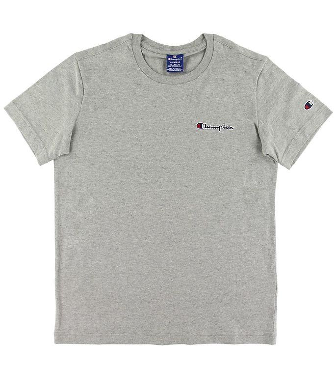 Champion Fashion T-shirt - Grey Melange w. Logo » Online