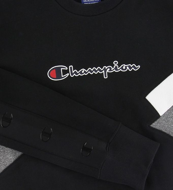 Champion Fashion Sweatshirt Black w. White/Grey » Kids Fashion