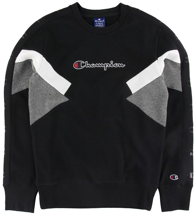 Champion Fashion Sweatshirt Black w. White/Grey » Kids Fashion