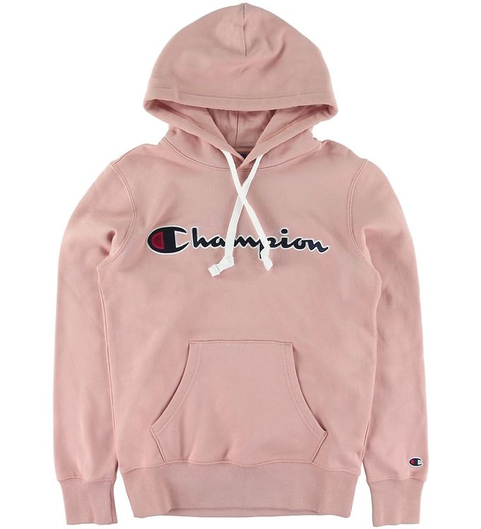 Champion Hoodie - Rose w. Logo Shipping