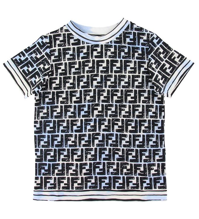 Fendi T-shirt - Blue w. Logo » Fast and Cheap Shipping