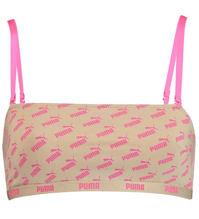 Puma Topp - Bandeau - Beige M. Logos