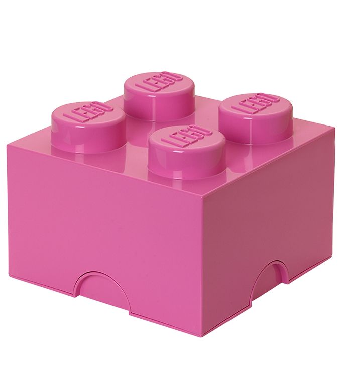 Lego Storage Box - 4 Knobs - 25x25x18 - Pink » ASAP Shipping