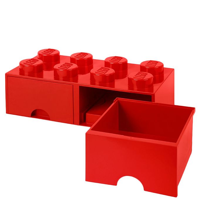 Lego Storage Drawer - 8 Knobs - 50x25x18 - Red » Fast Shipping