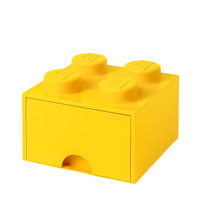 LEGO® Storage Tiroir de stockage - 4 Boutons - 25x25x18 - Jaune