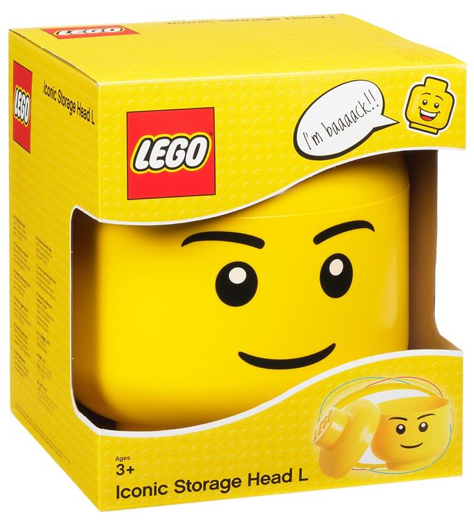 LEGO Storage Box Large with Lid, Yellow