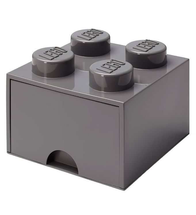 LEGO® Storage Tiroir de stockage - 4 Boutons - 25x25x18 - Gr foncé