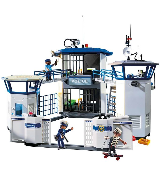 Playmobil City Action 71395 pas cher, Commissariat de police avec système  d`alarme