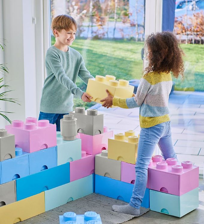 Hvis manifestation Fjern Lego Storage Storage Box - 50x25x18 - 8 Knobs - Aqua Light Blue