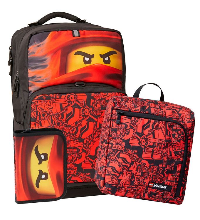 Svømmepøl pension support Lego Ninjago School Backpack w. Gymsack/Pencil Case - Red