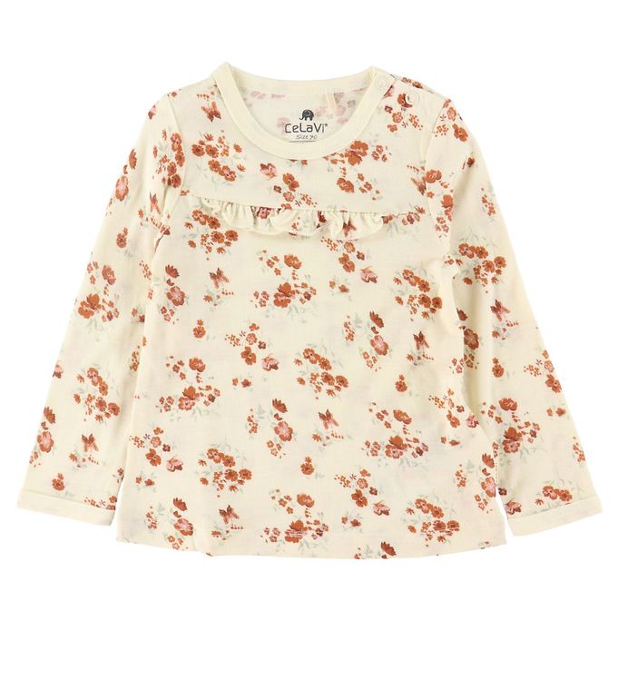 Celavi Tröja Misty Rose M. Blommor