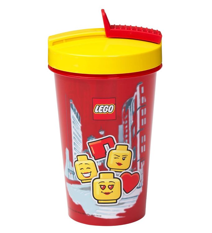 Lego Storage Lunchbox/Water Bottle - Iconic Girl - Red/Yellow