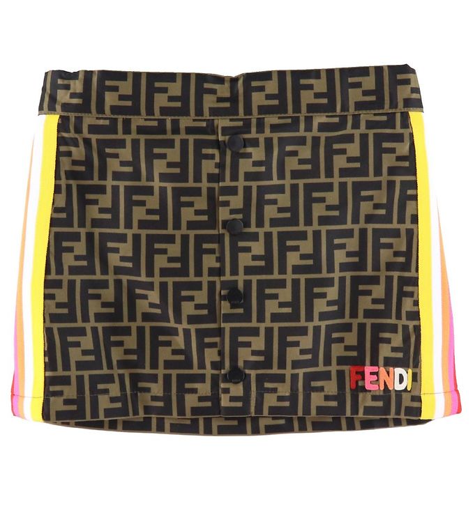 Fendi Skirt - Brown w. Allover Logo Print » New Styles Every Day