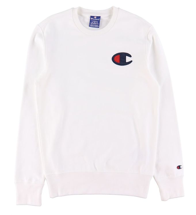 Champion Fashion Sweatshirt - Weiß m. Logo » Bestelle noch heute