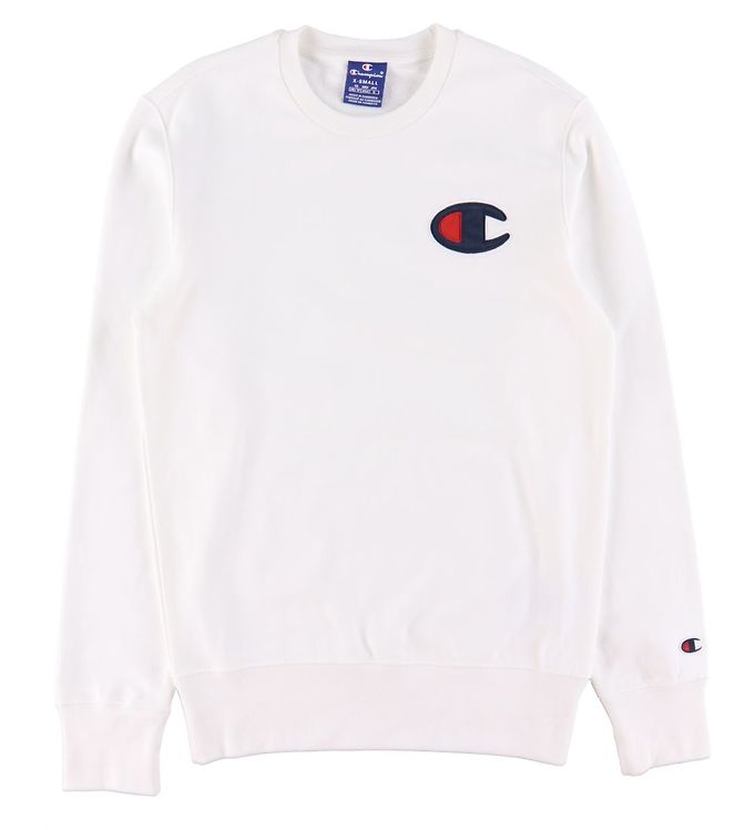 Sweatshirt m. Fashion heute Bestelle Champion » Weiß Logo noch -