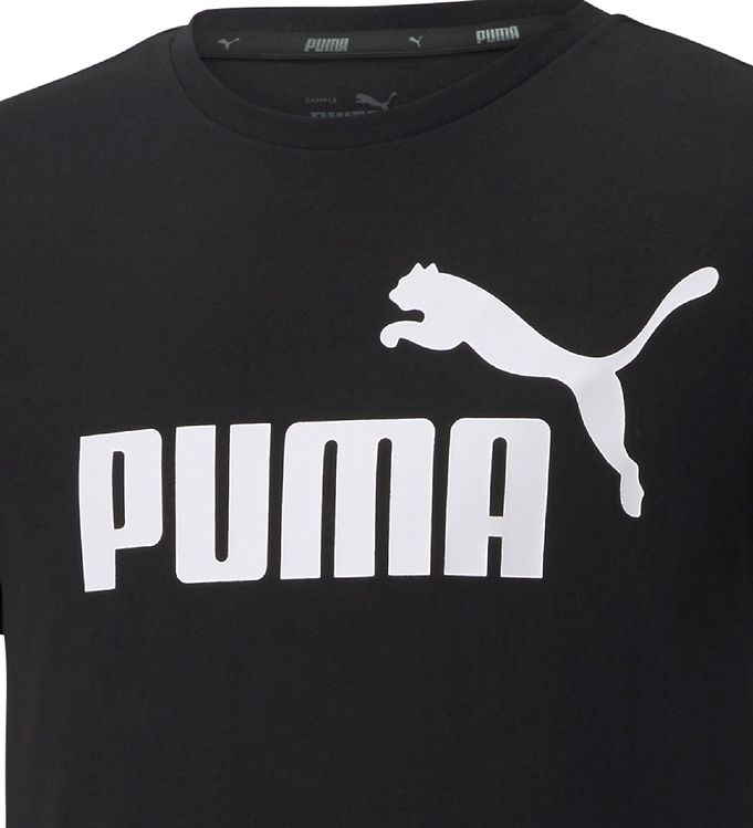 Puma T-shirt - Ess Logo - Black w. Print » Cheap Shipping