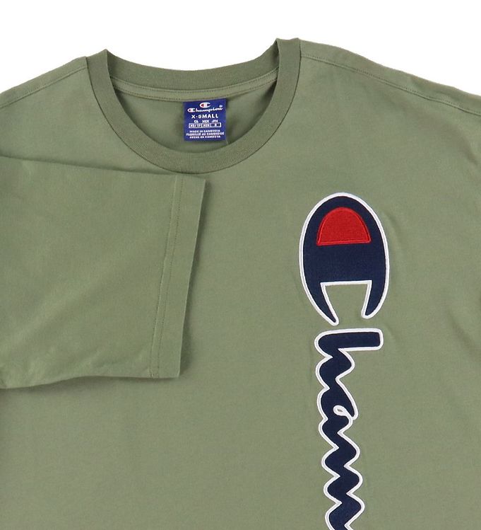 Champion Fashion T shirt Green w. Logo Fashion Online
