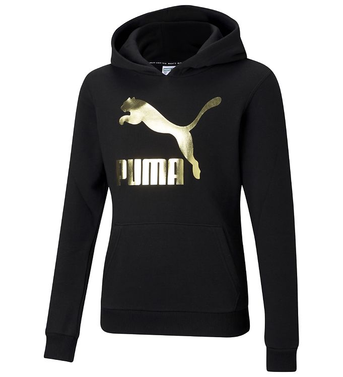 Puma Hoodie Classics Black w. Gold Logo KW IE
