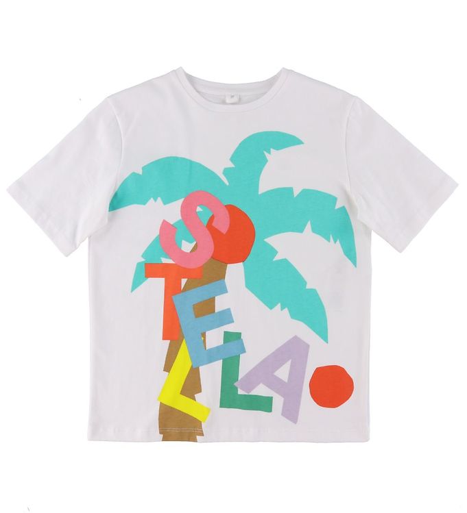 Stella McCartney Kids T-shirt - White w. Palms » Quick Shipping