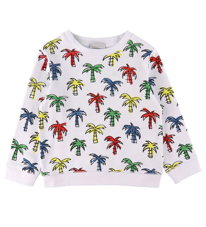 Stella McCartney Kids Sweatshirt - White w. Palms » Kids Fashion