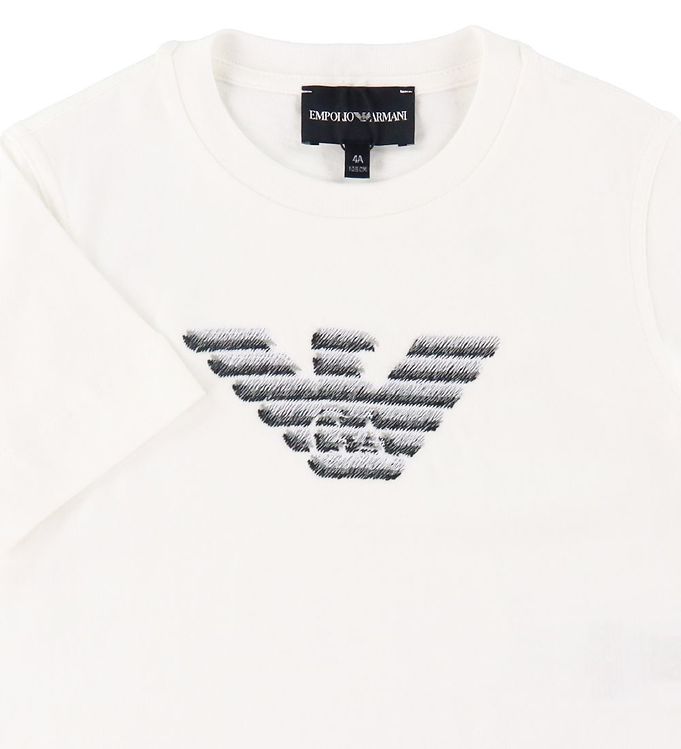 Emporio Armani T-shirt - White w. Logo » Cheap Shipping