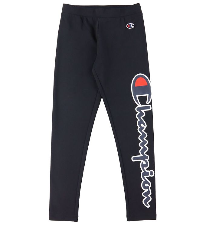 Champion Fashion Leggings - Black w. Logo » Quick Shipping