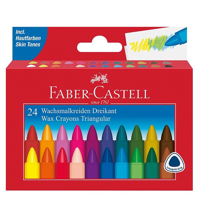 Faber-Castell Crayons - Triangular - 24 pcs. - Multi