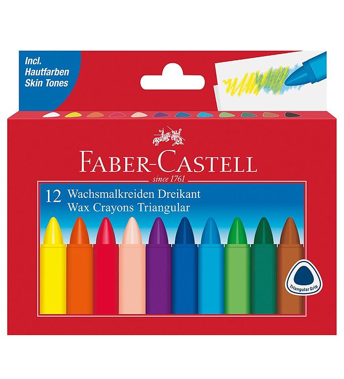 Faber-Castell Crayons - Triangular - 12 pcs. - Multi