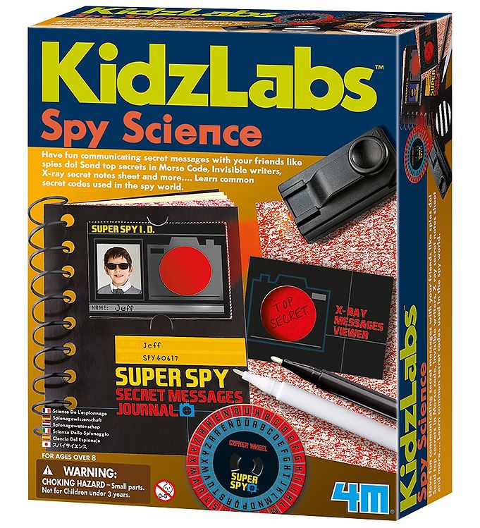 4M KidzLabs Spy Science with Secret Message Viewer and Journal 