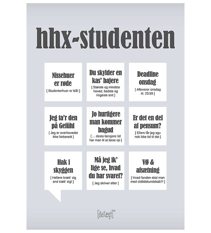 Dialægt Poster 30x42 - HHX-Studenten » Cheap Delivery