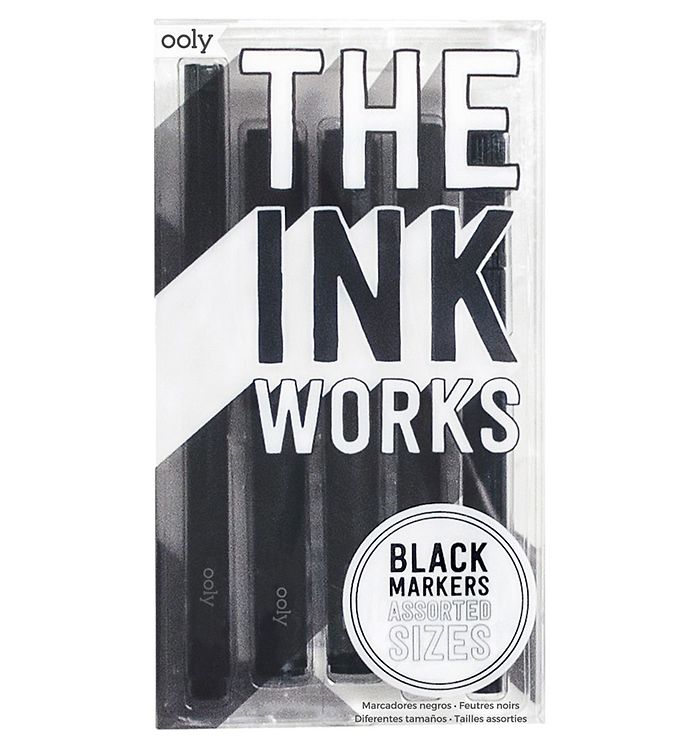 Ooly Markers - The Ink Workers - 5-pack - Black » Fast Shipping