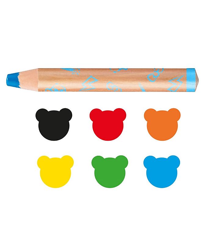 Carioca Bébé Crayons de couleur - 3-en-1 - 6 pièces - Multicolore